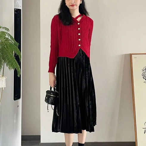 Winter Knitted V-neck Cardigan